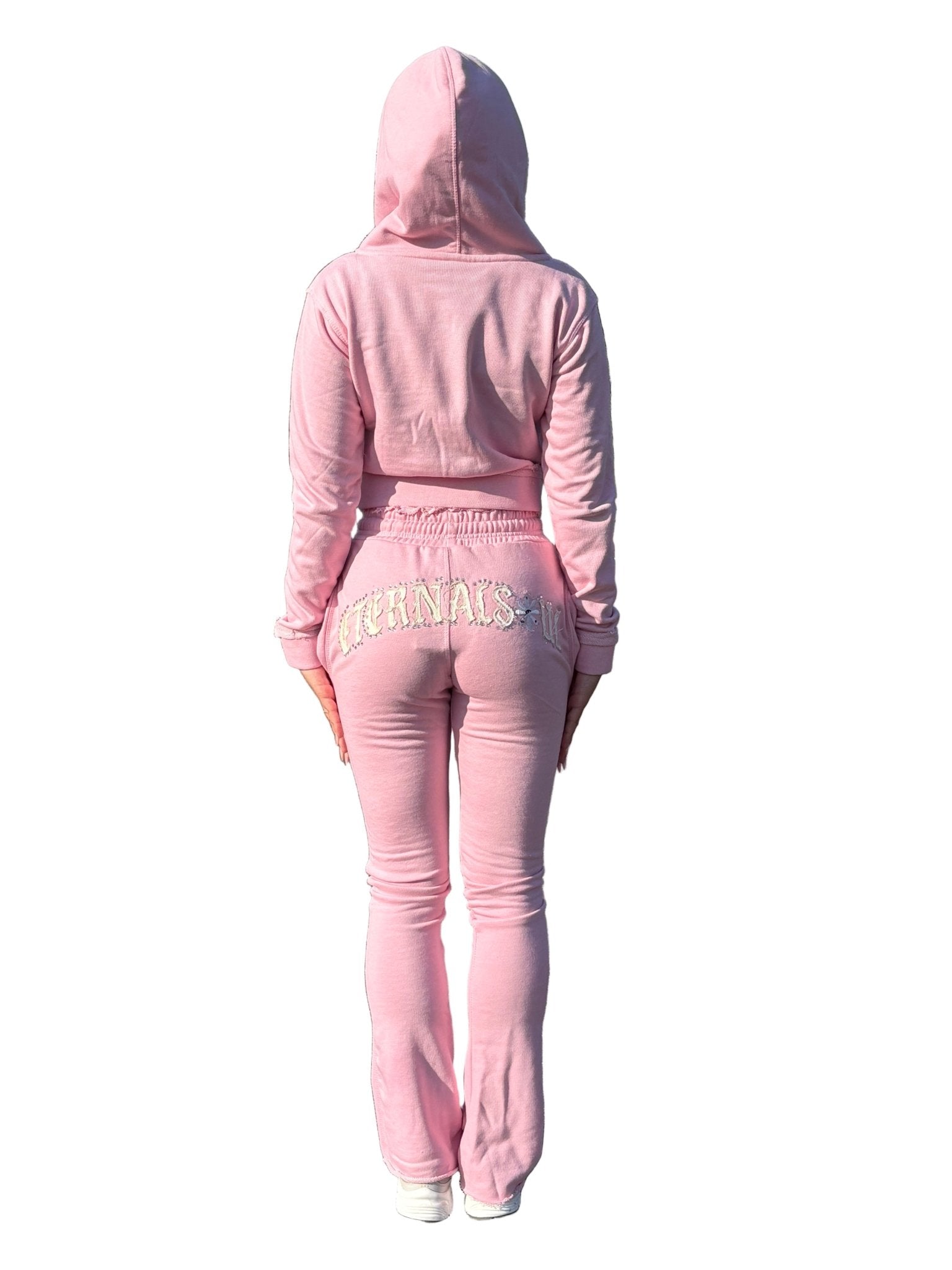 Cherry Blossom Rhinestone Sweatsuit - EternalSoul