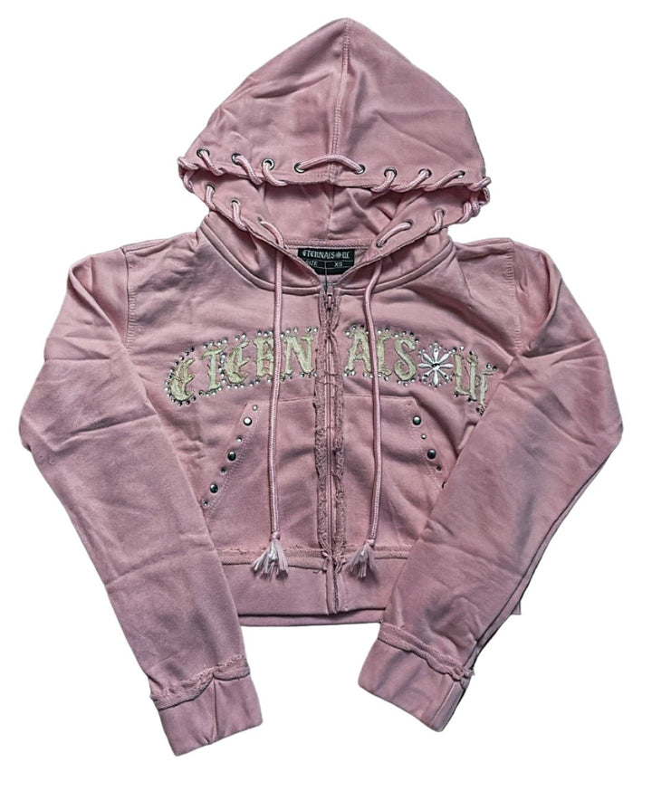 Cherry Blossom Rhinestone Sweatsuit - EternalSoul