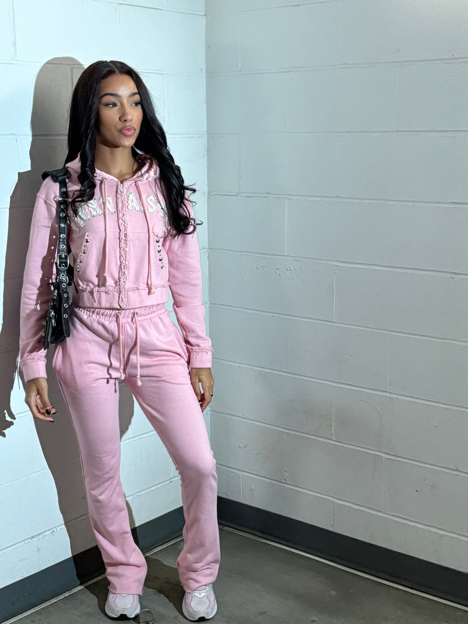 Cherry Blossom Rhinestone Sweatsuit - EternalSoul
