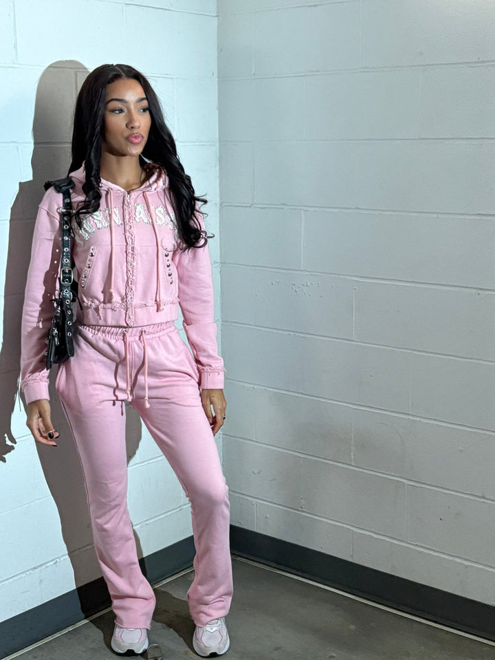 Cherry Blossom Rhinestone Sweatsuit - EternalSoul
