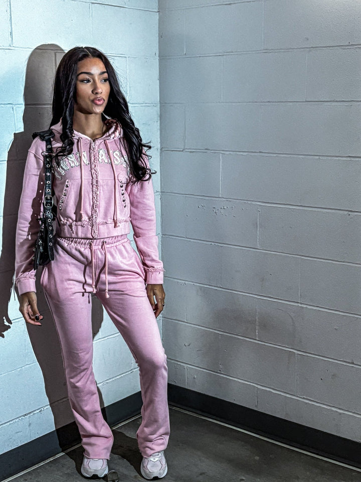 EternalSoul Cherry - Blossom Rhinestone Sweatsuit - EternalSoul